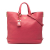 Prada AB Prada Pink Blush Calf Leather Vitello Daino Side Zip Convertible Tote Italy