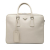 Prada AB Prada White Ivory Saffiano Leather Business Bag Italy