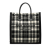 Saint Laurent B Saint Laurent Black Wool Fabric Plaid Rive Gauche North South Tote Italy