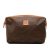 Celine B Celine Brown Dark Brown Coated Canvas Fabric Macadam Cosmetic Pouch Italy