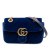 Gucci B Gucci Blue Velvet Fabric Small GG Marmont Matelasse Shoulder Bag Italy