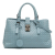 Bottega Veneta B Bottega Veneta Blue Light Blue Nappa Leather Leather Small Nappa Intrecciato Roma Satchel Italy