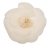Chanel AB Chanel White Canvas Fabric Camellia Brooch France