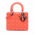 Christian Dior Lady Dior Medium Cannage Lambskin Leather 2-Ways Tote Bag Orange