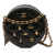 Chanel Black Quilted Lambskin Egyptian Amulet Charms Round Clutch with Chain Italy