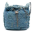 Chanel B Chanel Blue Denim Denim Fabric Medium Quilted Mood Bucket with Chain Italy