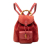 Gucci B Gucci Red Suede Leather Bamboo Backpack Italy