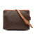 Celine B Celine Brown Dark Brown Coated Canvas Fabric Macadam Crossbody Italy