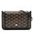 Goyard AB Goyard Black Coated Canvas Fabric Goyardine Plumet Pocket Wallet France