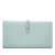Chanel B Chanel Blue Light Blue Calf Leather Coco Button Long Wallet Italy