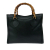Gucci AB Gucci Black Calf Leather Medium Bamboo Diana Tote Italy