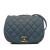 Chanel B Chanel Blue Navy Caviar Leather Leather Small Quilted Caviar Casual Pocket Flap Italy
