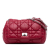 Christian Dior B Dior Red Lambskin Leather Leather Lambskin Cannage Milly La Foret Bag Italy