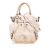 Balenciaga B Balenciaga Brown Light Beige Lambskin Leather Leather Mini Lambskin Motocross Pompon Bag Italy