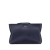 Ferragamo AB Ferragamo Blue Navy Calf Leather Soft Pouch Italy