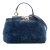Fendi B Fendi Blue Fur Natural Material Micro Shearling Peekaboo Satchel Italy