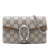 Gucci AB Gucci Brown Beige Coated Canvas Fabric Mini GG Supreme Dionysus Crossbody Italy