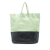 Celine B Celine Green Lime Calf Leather Bicolor Vertical Cabas Tote Italy
