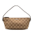 Gucci B Gucci Brown Beige Canvas Fabric GG Boat Italy