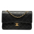 Chanel B Chanel Black Lambskin Leather Leather Medium Classic Lambskin Double Flap France