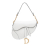 Christian Dior B Dior White Calf Leather Grained skin Saddle Bag Italy