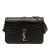 Saint Laurent B Saint Laurent Black Calf Leather Medium Croc Embossed Monogram Universite Crossbody Italy