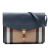 Burberry B Burberry Blue Navy Canvas Fabric Small Leather and House Check Derby Macken Crossbody Italy