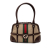 Gucci B Gucci Brown Light Brown Canvas Fabric Web Reins Shoulder Bag Italy
