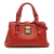 Bottega Veneta B Bottega Veneta Red Nappa Leather Leather Mini Nappa Intrecciato Roma Satchel Italy