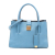 Miu Miu B Miu Miu Blue Light Blue Goatskin Leather Madras Satchel Turkey