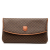 Celine B Celine Brown Coated Canvas Fabric Macadam Clutch Italy