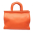 Bottega Veneta B Bottega Veneta Orange Calf Leather Intrecciato Frame Top Handle Bag Italy