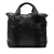 Gucci AB Gucci Black Coated Canvas Fabric GG Crystal Tote Italy