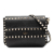 Valentino B Valentino Black Calf Leather Small Grained skin Rockstud Crossbody Italy