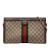 Gucci B Gucci Brown Beige Coated Canvas Fabric Medium GG Supreme Web Ophidia Chain Shoulder Bag Italy