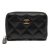 Chanel B Chanel Black Calf Leather CC Quilted skin Zipped Coin Purse Spain