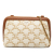 Celine AB Celine White Coated Canvas Fabric Triomphe Clutch On Chain Italy