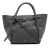 Celine B Celine Gray Dark Gray Calf Leather Small Grained skin Big Bag Italy