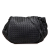 Bottega Veneta B Bottega Veneta Black Nappa Leather Leather Nappa Intrecciato Flap Crossbody Italy