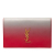 Saint Laurent AB Saint Laurent Red Calf Leather Smooth Ombre skin Monogram Kate Clutch Italy