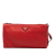 Prada AB Prada Red Calf Leather Vitello Daino Clutch Italy