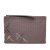 Bottega Veneta AB Bottega Veneta Brown Taupe Nappa Leather Leather Nappa Intrecciato Stitched Clutch Italy