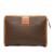 Celine B Celine Brown Coated Canvas Fabric Macadam Clutch Italy