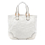 Gucci B Gucci White Calf Leather Bamboo Horsebit Tote Italy
