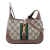 Gucci B Gucci Brown Beige Coated Canvas Fabric Mini GG Supreme Web Jackie 1961 Crossbody Italy