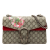Gucci AB Gucci Brown Beige Coated Canvas Fabric Small GG Supreme Blooms Dionysus Shoulder Bag Italy