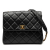 Chanel B Chanel Black Lambskin Leather Leather Small Square Lambskin Straight Single Flap France