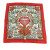 Hermès AB Hermès Red with White Silk Fabric Decoupages Scarf France