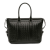 Bottega Veneta AB Bottega Veneta Black Calf Leather Intrecciato Zip Tote Italy