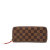 Louis Vuitton B Louis Vuitton Brown Damier Canvas Fabric Damier Ebene Clemence Zippy Wallet France